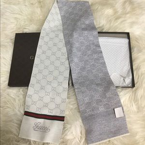 Gucci sc hermann scarf 100% lana wool laine